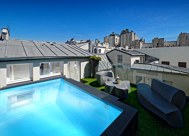 chambre avec piscine privée à paris hotel 1k paris