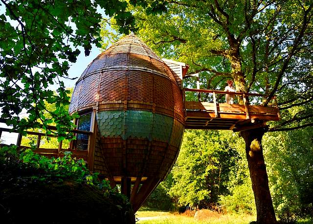 Dormir dans une cabane dans les arbres proche de Nantes à la Chrysalide de Terragora Lodge