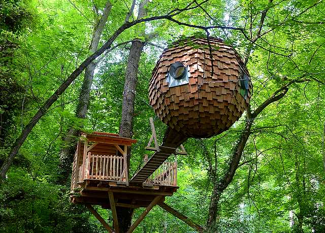 Dormir dans une cabane dans les arbres proche de Nantes au Domaine de Saint Jean