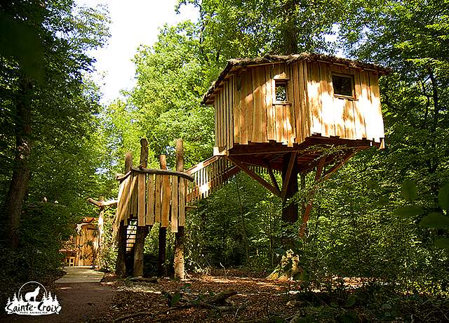 Dormir dans une cabane dans les arbres près de Strasbourg au Parc Sainte-Croix